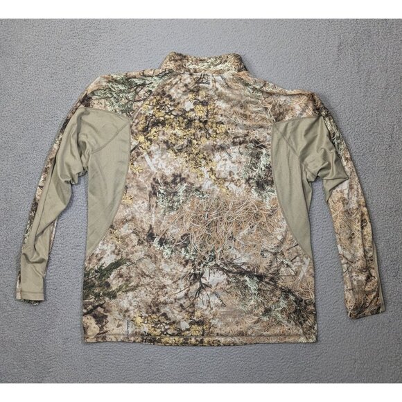 Cabelas Zip Pullover 2XL Zonz Western Camo Hunting Long Sleeve Shirt Mock - Picture 2 of 9